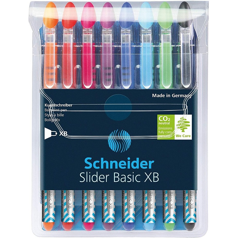 Pix Schneider Slider Basic Xb, Rubber Grip, 8 Culori/set - (n, R, A, Or, Vi, Roz, Bleu, Vernil)