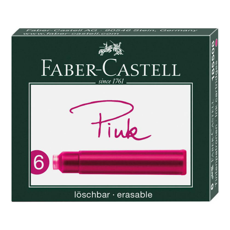 Set 6 Cartuse cu Cerneala Faber-Castell, Roz