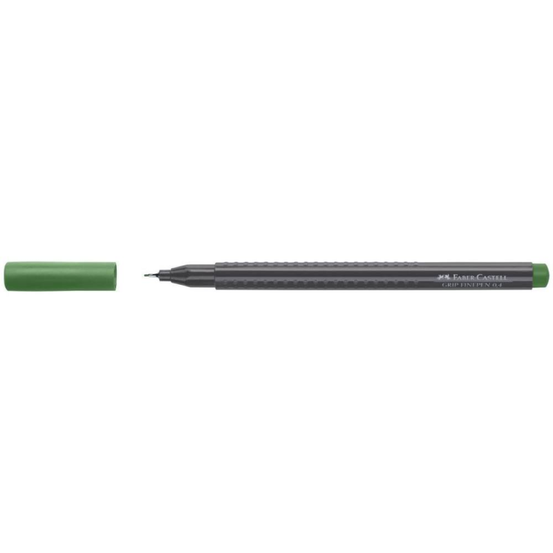 Pix Liner Faber-Castell Grip, Verde Masliniu, Grosime Varf 0.4 mm