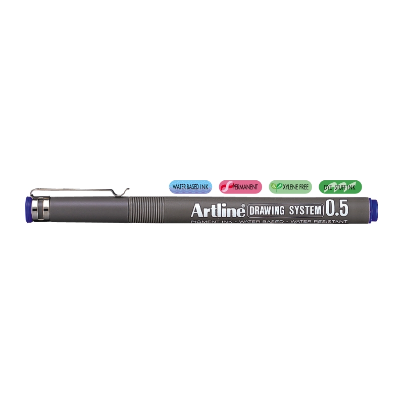 Liner Pentru Desen Tehnic Artline, Varf Fetru 0.5mm - Albastru