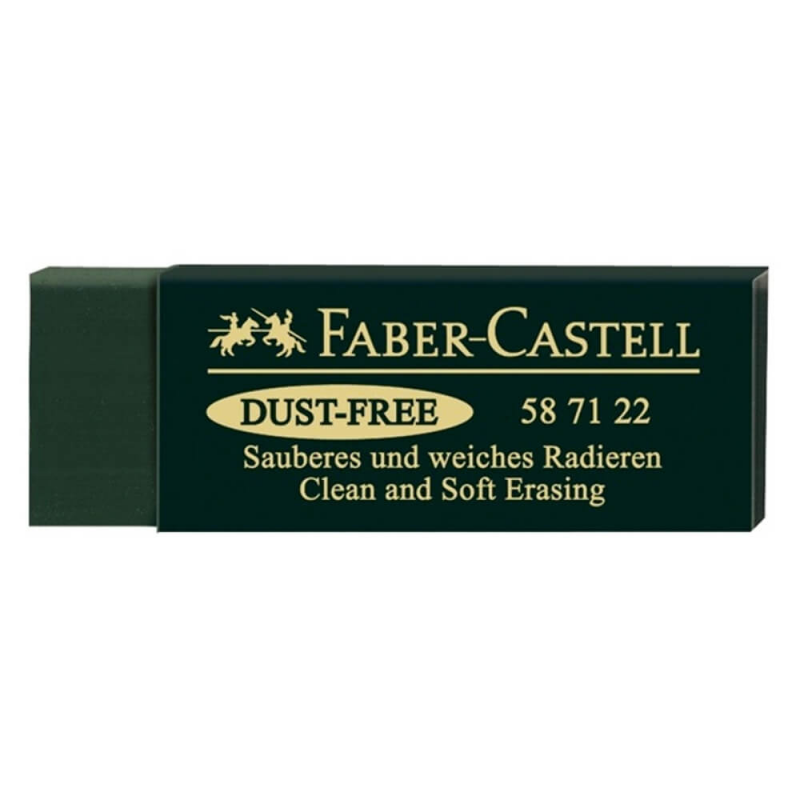 Radiera cu Ambalaj Protector Faber – Castell Dust Free 20, Verde