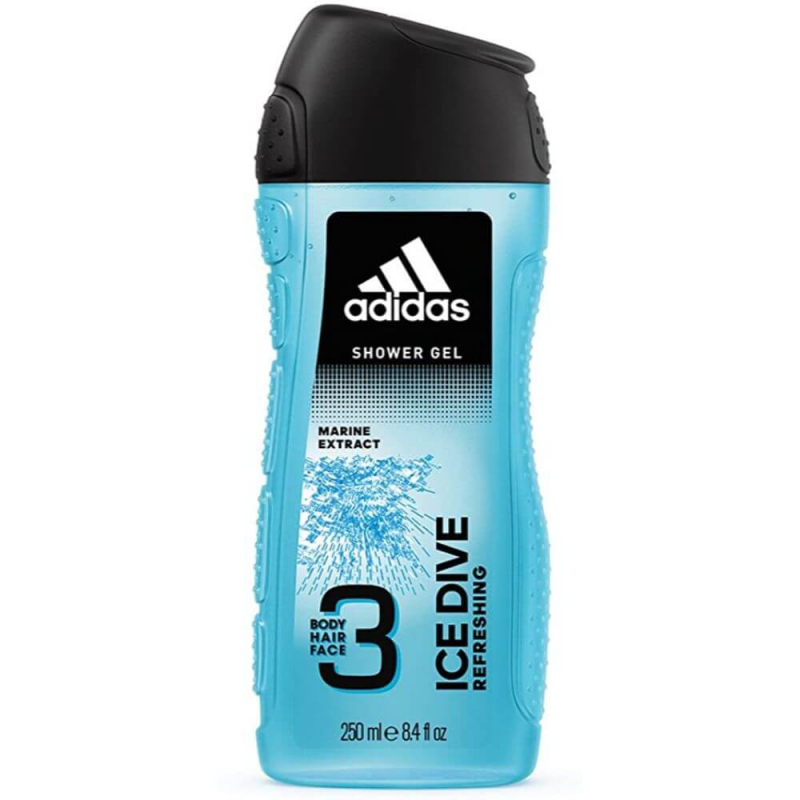  Gel de dus 3in1 Adidas Ice Dive, 250 ml, Barbati 