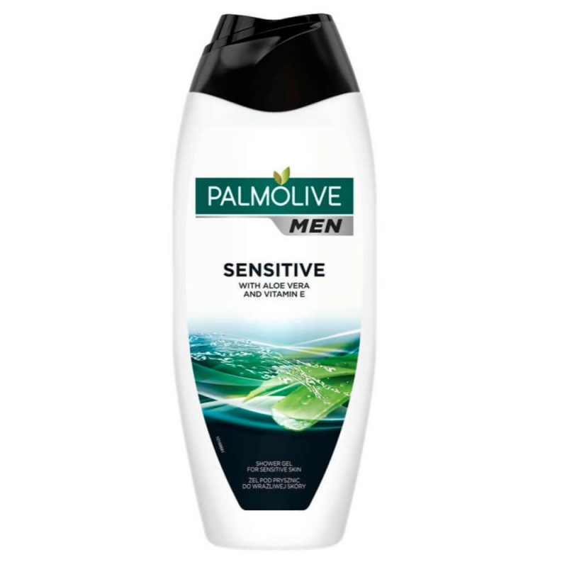  Gel de Dus PALMOLIVE Men Sensitive, 500 ml, cu Extract de Aloe Vera si Vitamina E 