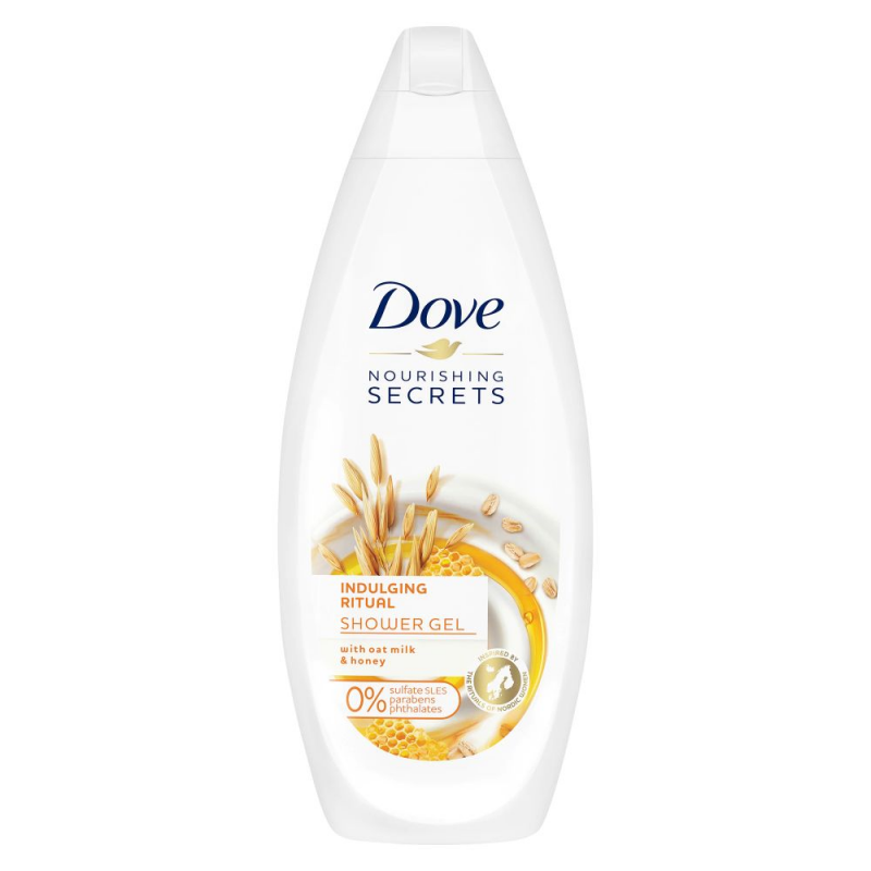  Gel de Dus Dove Nourishing Secrets Indulging Ritual, 500 ml, cu Lapte de Ovaz si Miere 
