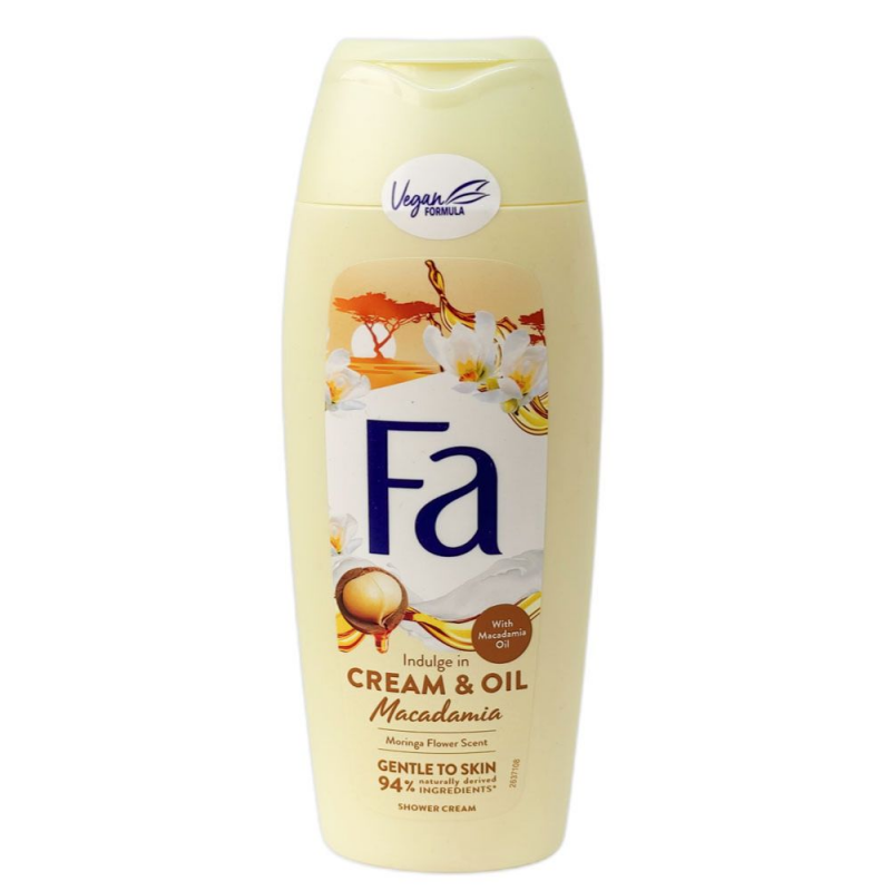  Gel de Dus Fa Cream and Oil cu Ulei de Macadamia, Cantitate 400 ml 
