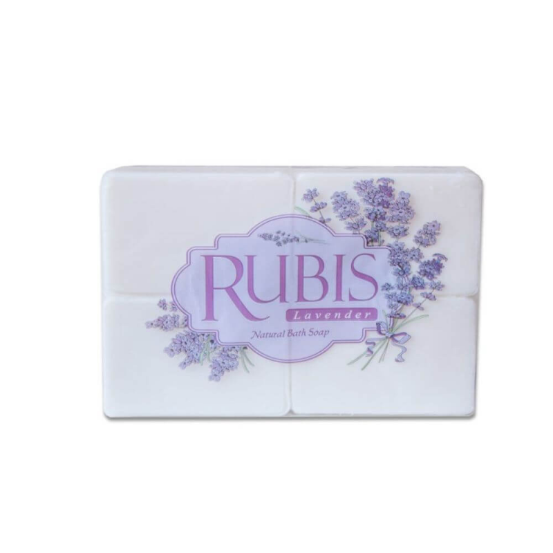 Sapun Solid RUBIS Lavander, 4 Buc/Set, 125 g/Buc, Parfum de Lavanda