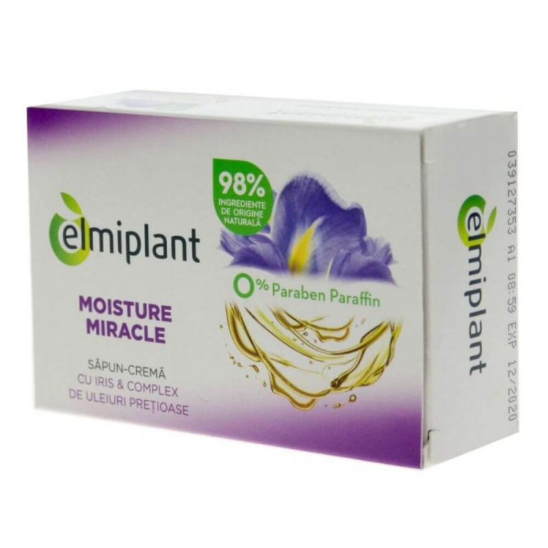  Sapun Solid Elmiplant Moisture Miracle, 100 g, Parfum Iris 
