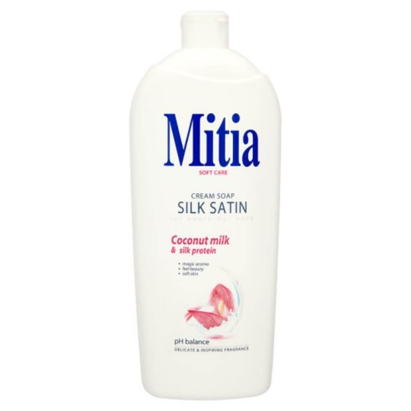 Rezerva Sapun Lichid MITIA Satin Silk, 1L, Lapte de Cocos
