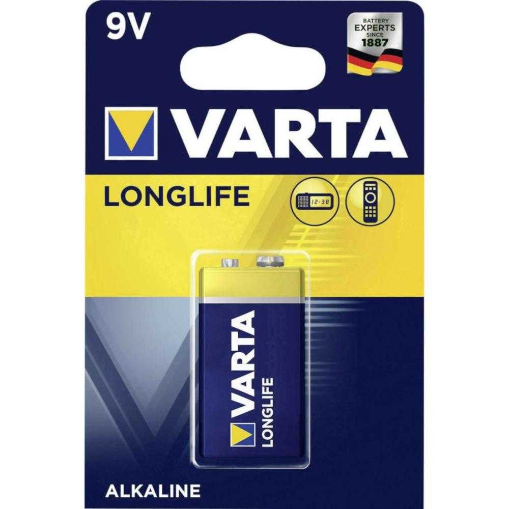 Baterie Varta Longlife 6LR61, 9V, alcalina, 1 buc