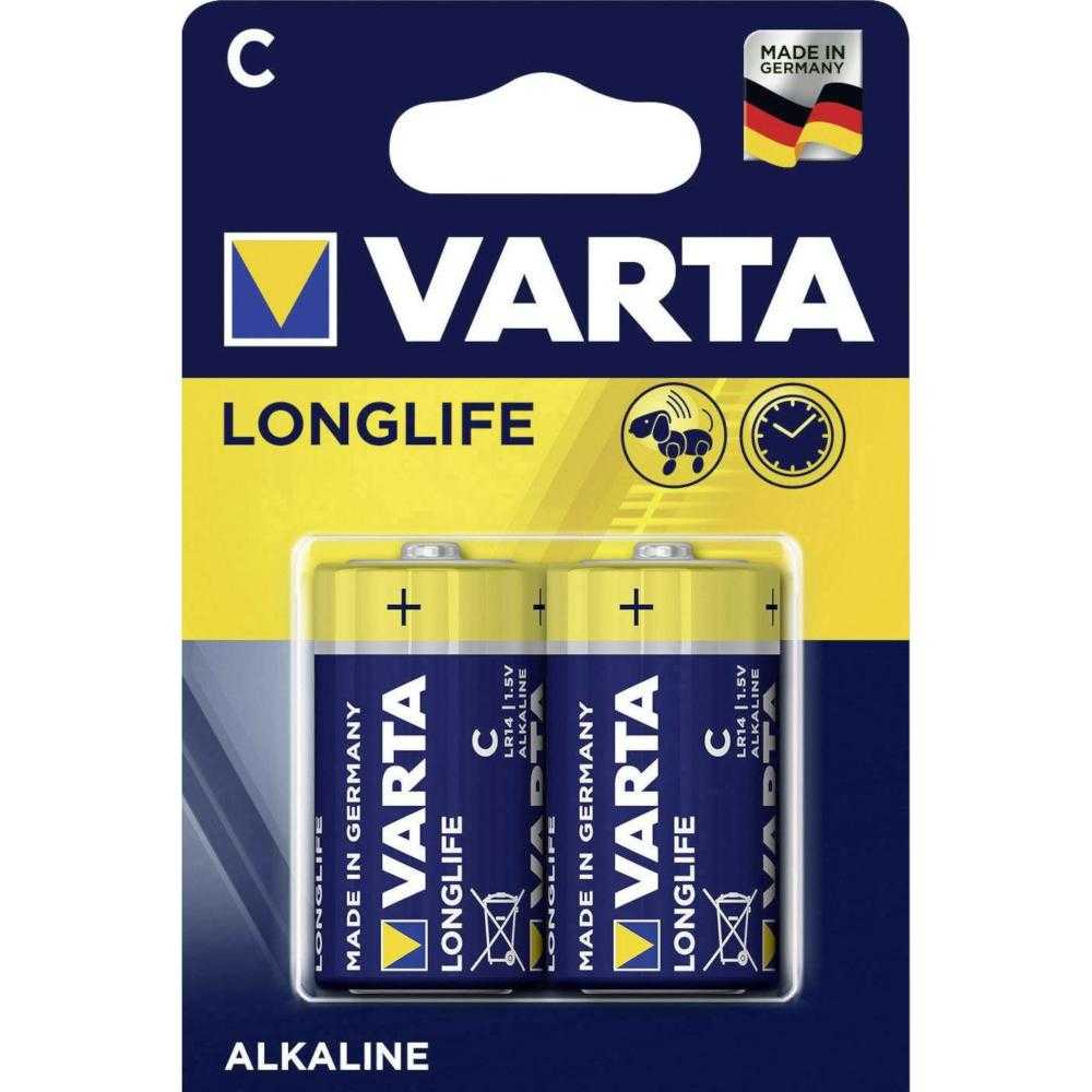 Baterie Varta Longlfe LR14, alcalina, 2 buc