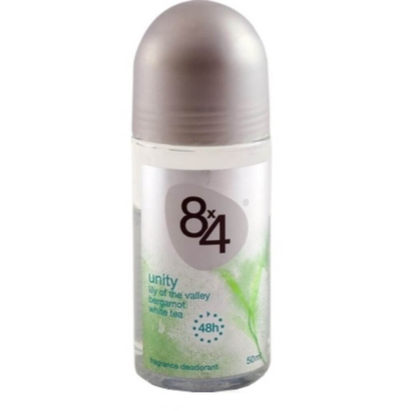  Deodorant Roll On Anti-Perspirant 8x4, Parfum de Liliac, Bergamot si Ceai Alb, 50 ml, Protectie 48h 