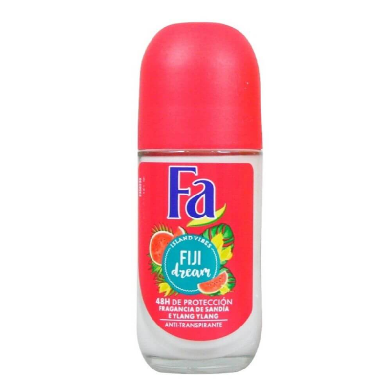  Deodorant Roll On Anti-Perspirant FA Island Vibes Fiji Dream, 50 ml, Protectie 48h, Parfum de Pepene Rosu 