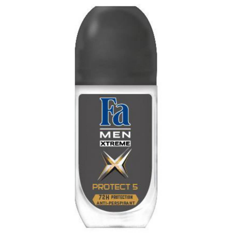  Deodorant Roll On Anti-Perspirant FA Men Xtreme Protect 5, 50 ml, Protectie 72h 
