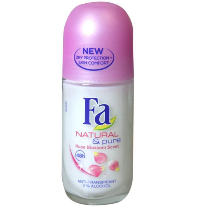Deodorant Roll On Anti-Perspirant FA Natural & Pure, 50 ml, Protectie 48h