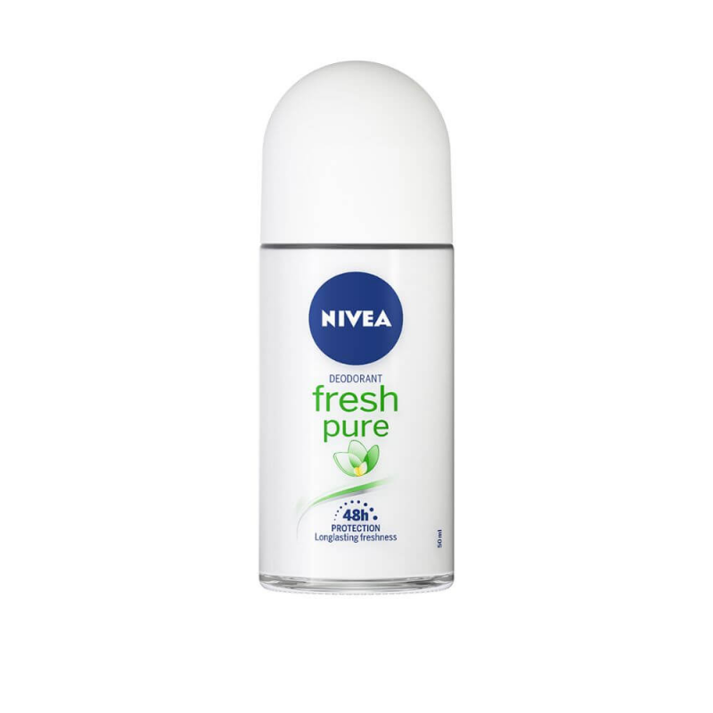  Deodorant Roll On Anti-Perspirant NIVEA Fresh Pure, 0% Aluminiu, 50 ml, Protectie pana la 48h 