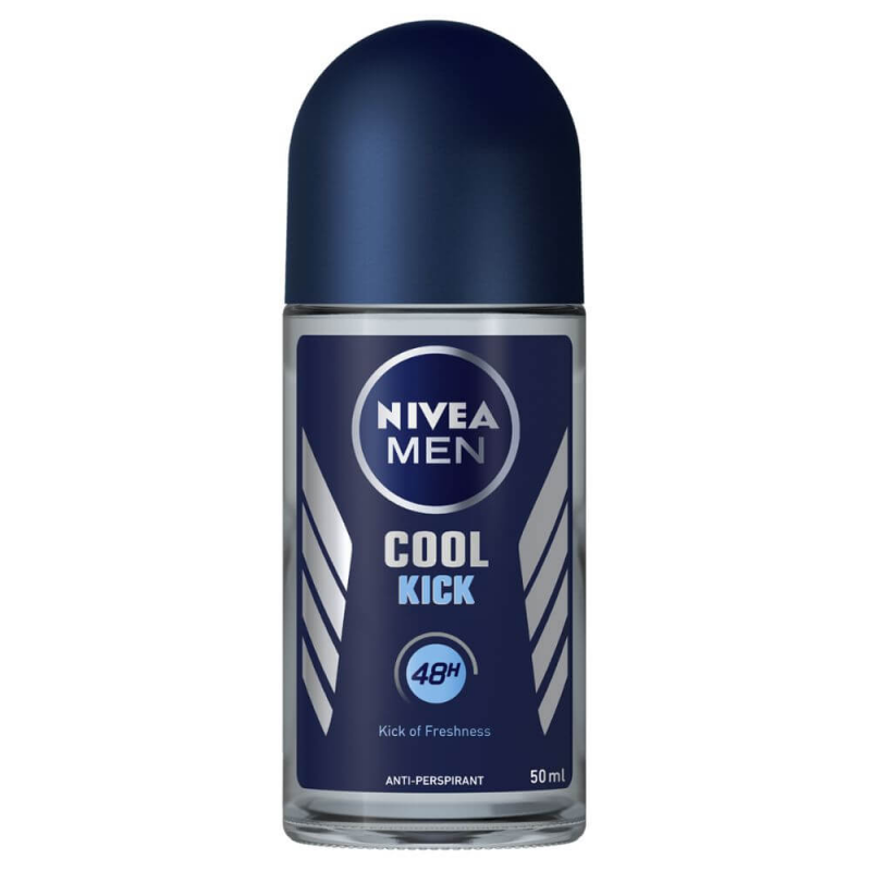  Deodorant Roll On Anti-Perspirant NIVEA Men Cool Kick, 50 ml, Protectie pana la 48h 
