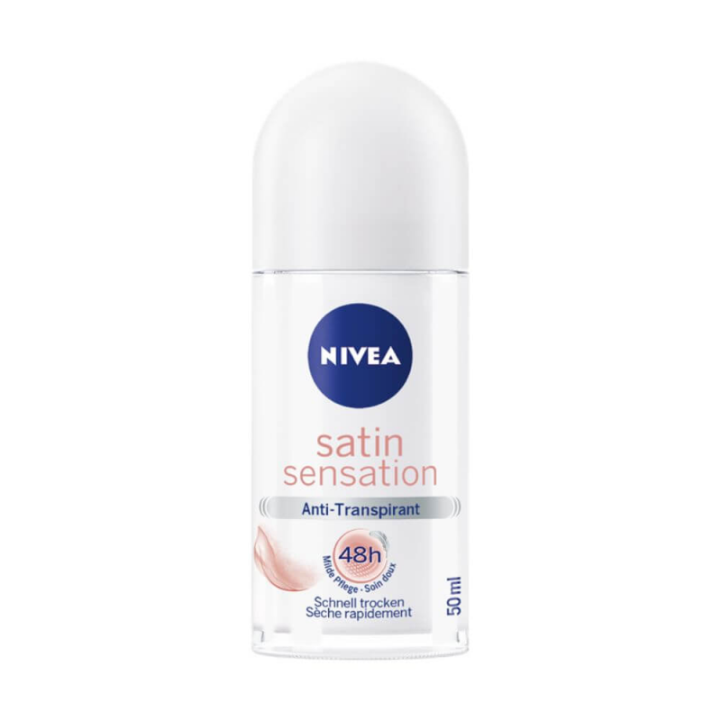  Deodorant Roll On Anti-Perspirant NIVEA Sensation Satinee, 50 ml, Protectie pana la 48h 