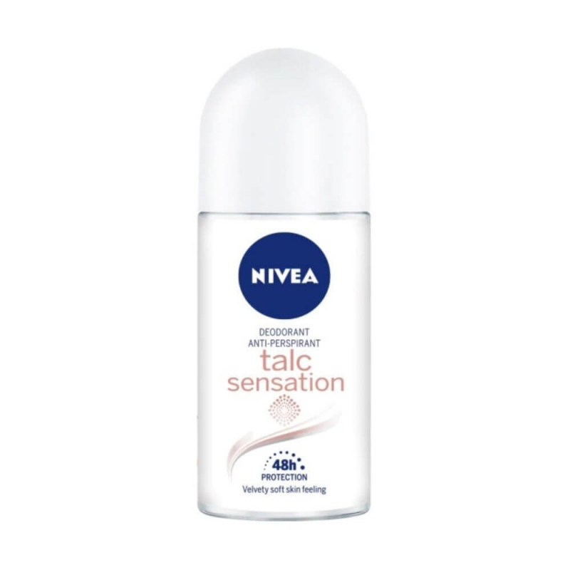 Deodorant Roll On Anti-Perspirant NIVEA Talc Sensation, 50 ml, Protectie pana la 48h 