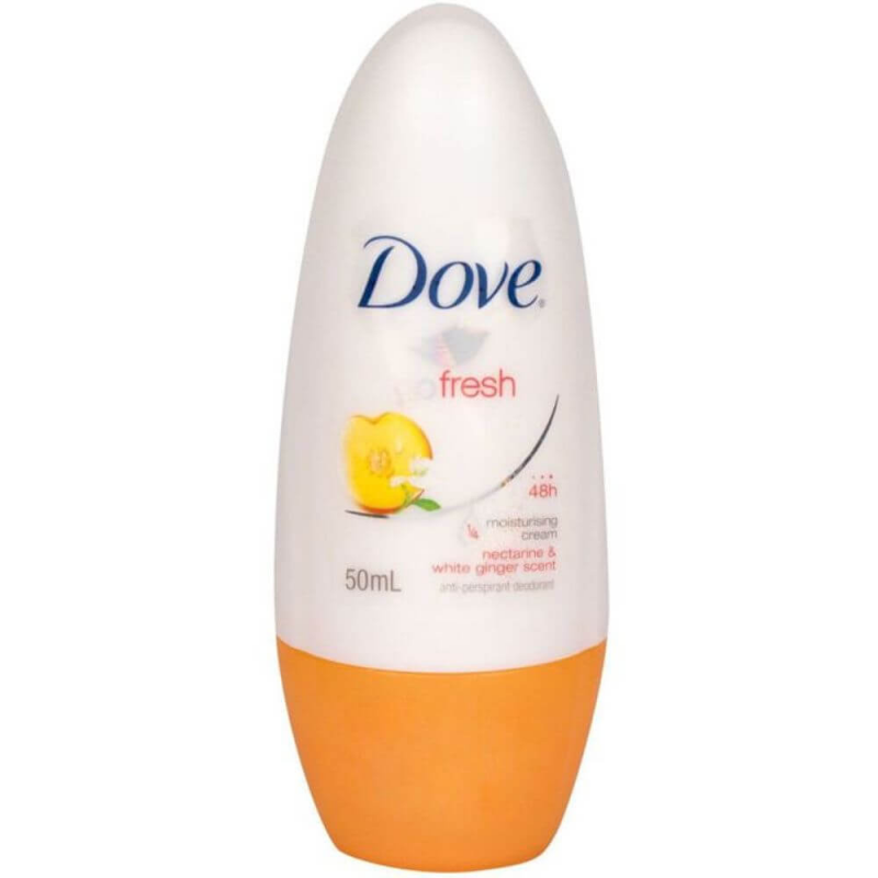  Deodorant Roll-On Dove Fresh Nectarine&White Ginger, 50 ml, Protectie 48 h 