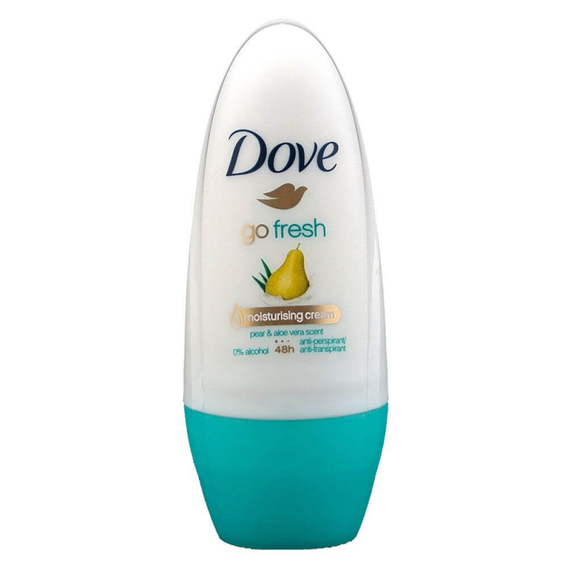  Deodorant Roll-On Dove Fresh Pear&Aloe Vera, 50 ml, cu Pere si Aloe Vera, Protectie 48 h 