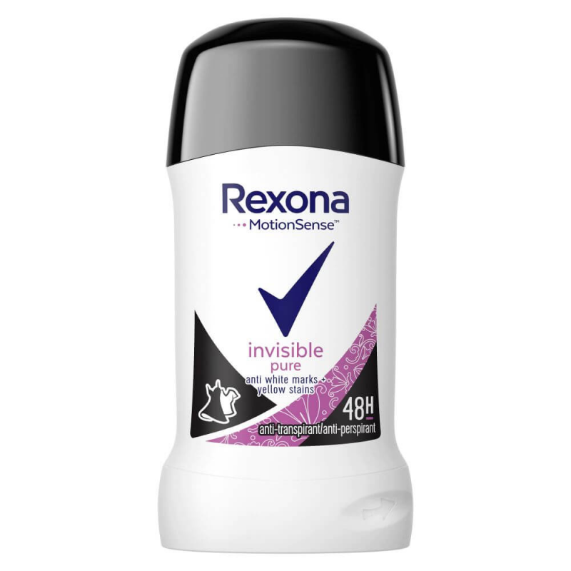 Deodorant Stick REXONA Invisible Pure, 40 ml, Protectie 48h