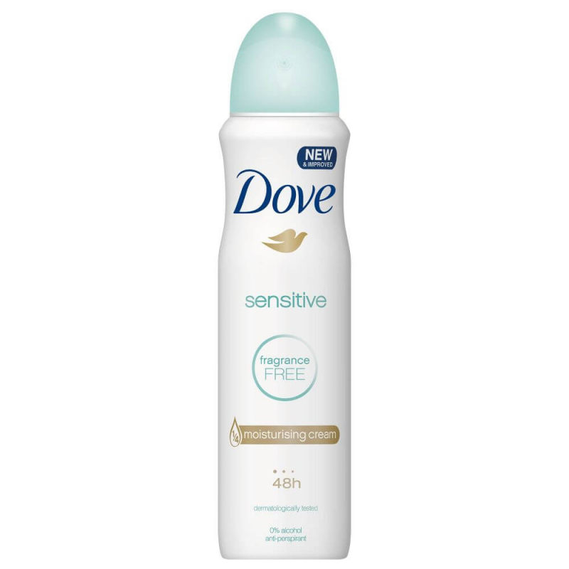  Spray Deodorant DOVE Sensitive, 250 ml 