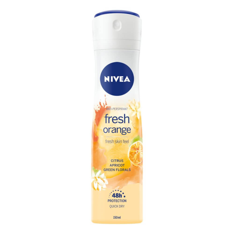  Spray Deodorant Nivea Fresh Orange, Portocale si Caise, 150 ml 