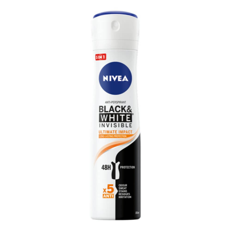  Spray Deodorant Nivea Black&White Invisible Ultimate Impact, 150 ml 