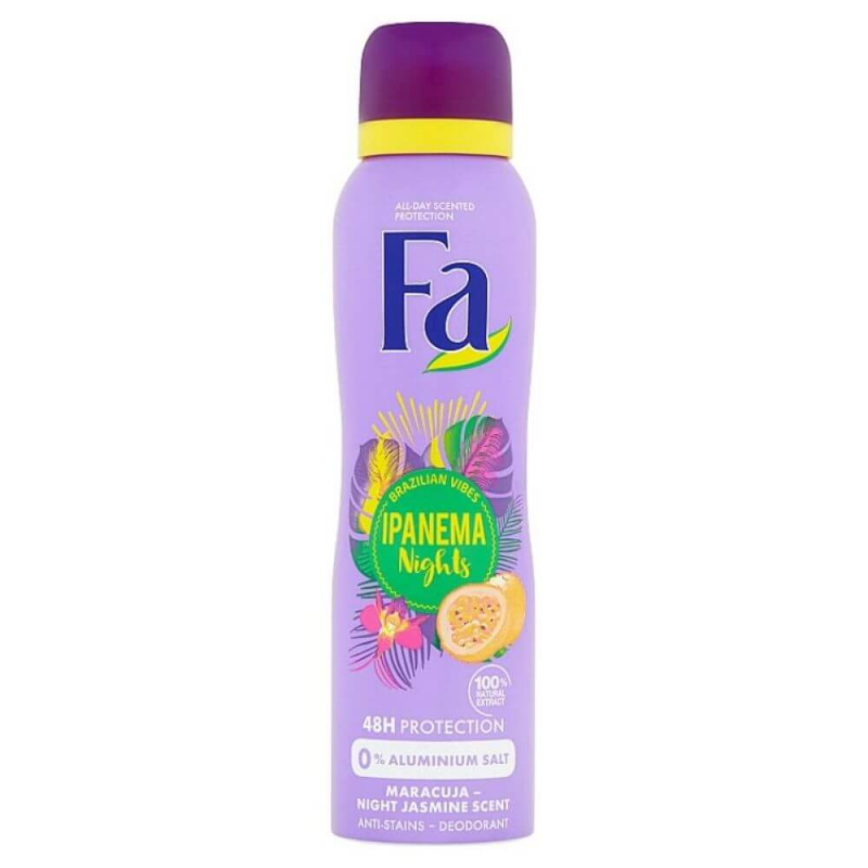 Deodorant Spray FA, Ipanema Nights, 150 ml, 48 h Protectie, Formula Vegana