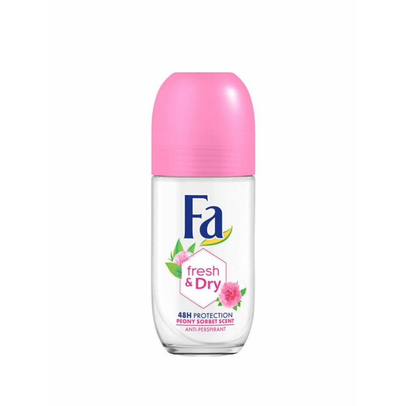  Deodorant Roll On FA, Bujori, 50 ml, 48 h Protectie, Formula Vegana 