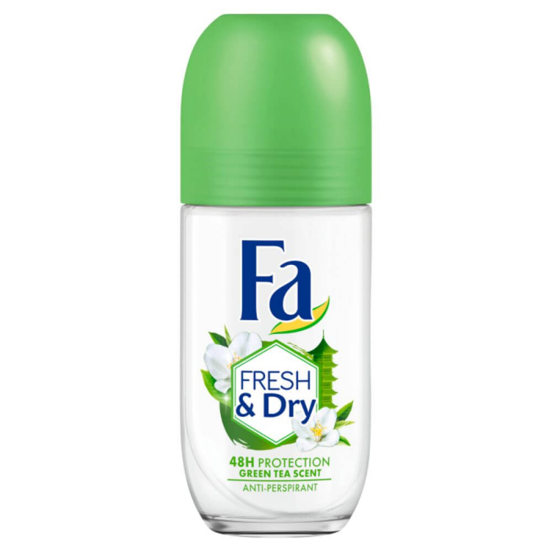  Deodorant Roll On FA, Ceai Verde, 50 ml, 48 h Protectie, Formula Vegana 