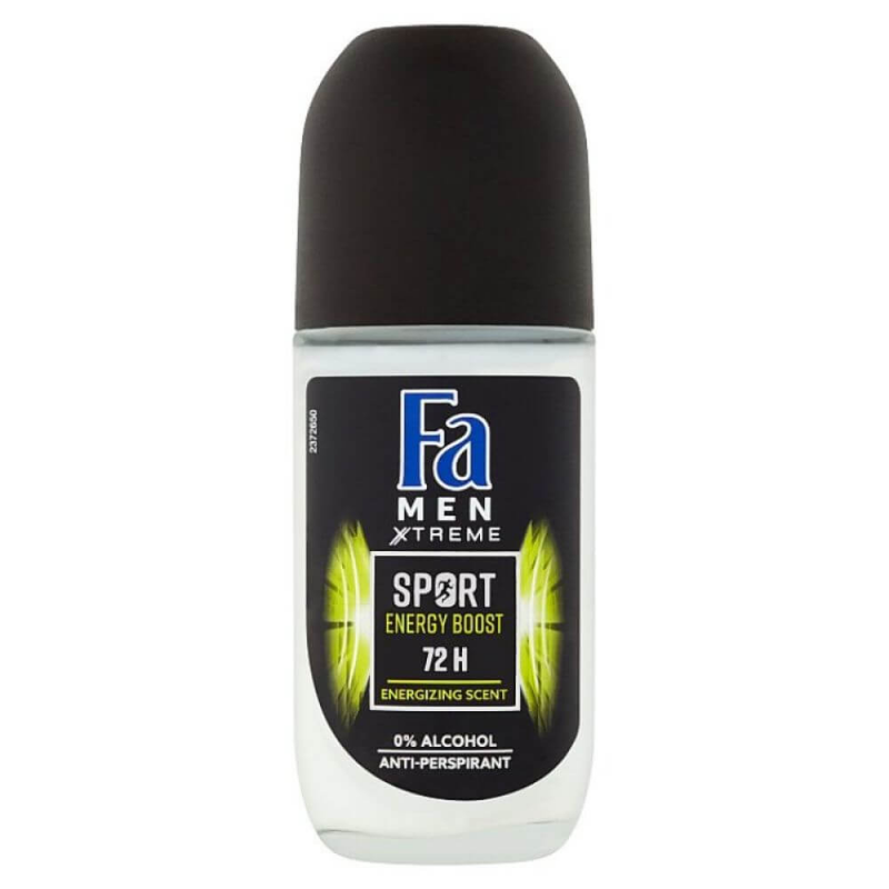  Deodorant Roll On Fa Men Xtreme Sport Energy Boost, 50 ml, 72 h Protectie, Formula Vegana 