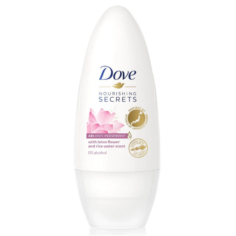 Deodorant Roll On Femei, 48h, 50 ml, Dove Nourishing Secrets Lotus Flower and Rice Water