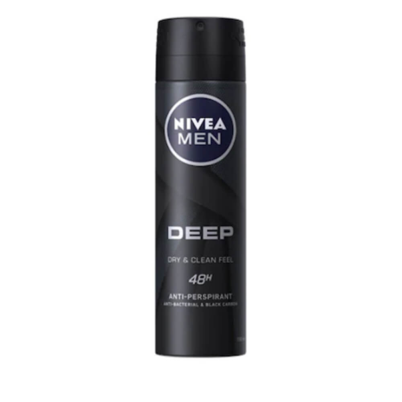  Deodorant Spray Anti-Perspirant NIVEA Men Deep Dry & Clean Feel, Protectie 48h, 150 ml 