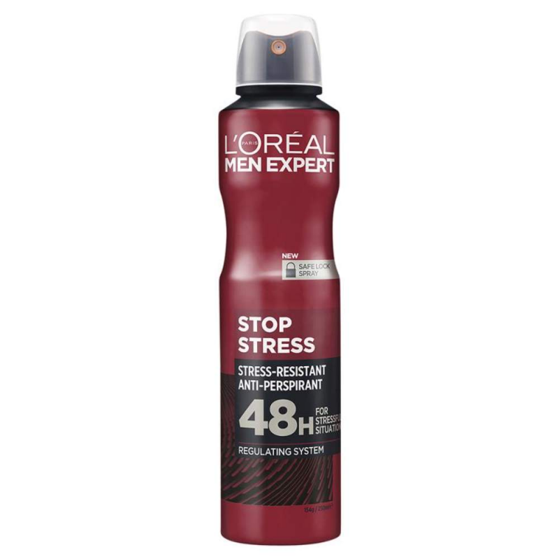  Deodorant Antiperspirant L’Oreal Men Expert Stop Stress, 150 ml, Protectie 48h 