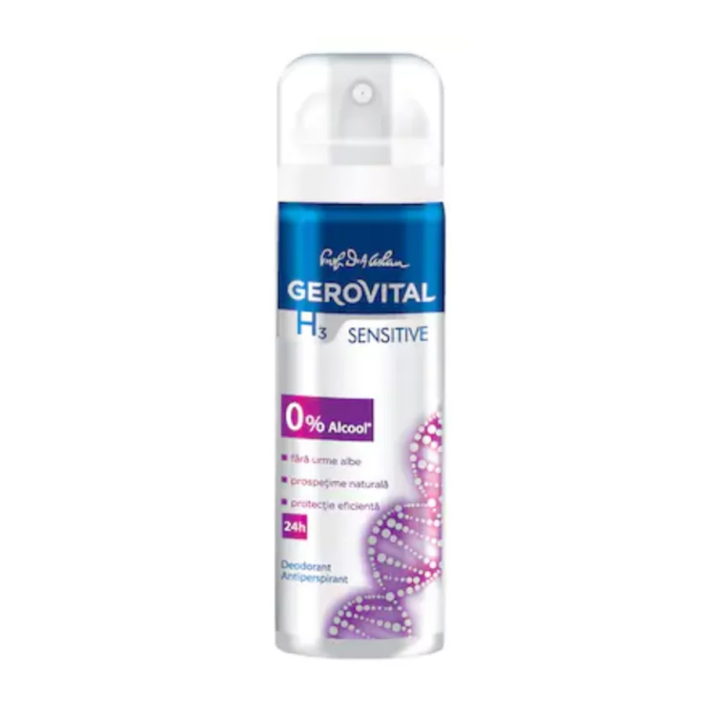 Deodorant Antiperspirant Gerovital H3 Sensitive, 150 ml