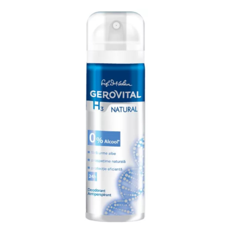  Deodorant Antiperspirant Gerovital H3 Natural, 150 ml 