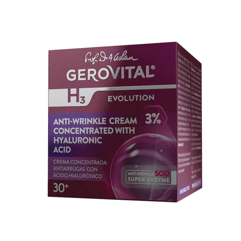  Crema Antirid Gerovital H3 Evolution cu Acid Hialuronic Concentratie 3%, 50 ml 