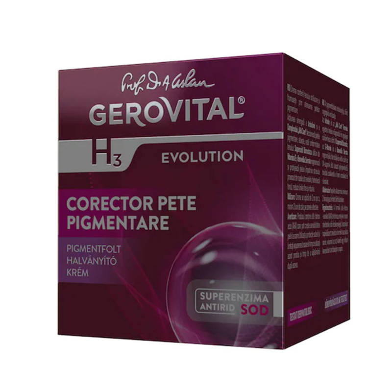 Crema Gerovital H3 Evolution, Corector Pete Pigmentare, 50 ml