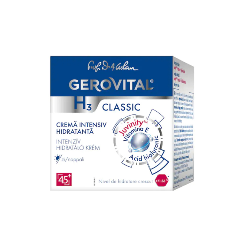 Crema Gerovital H3 Classic Intensiv Hidratanta de Zi, 50 ml
