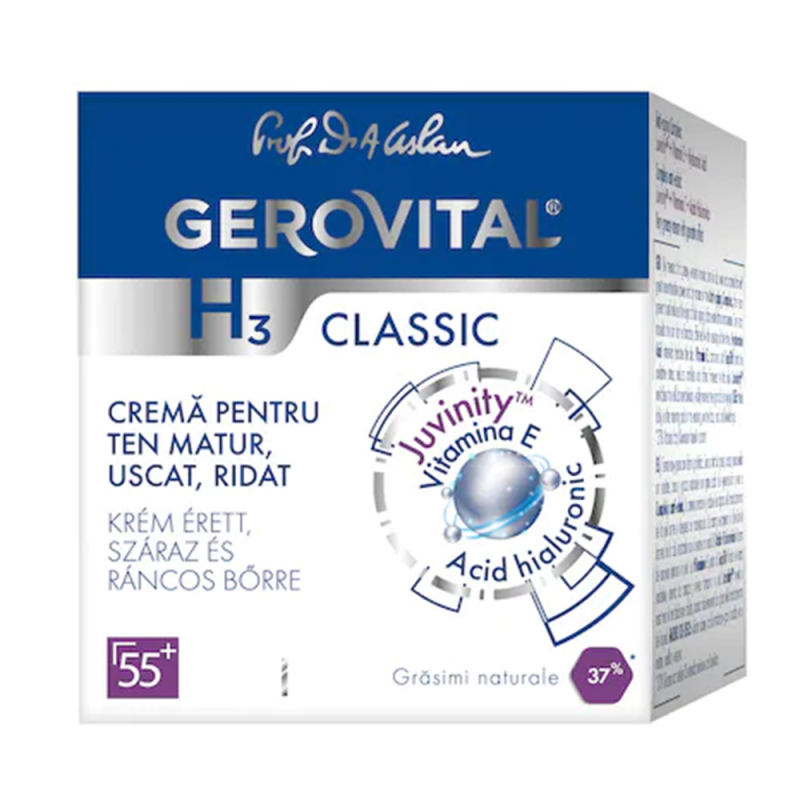 Crema Gerovital H3 Classic pentru Ten Matur, Uscat, Ridat, 50 ml