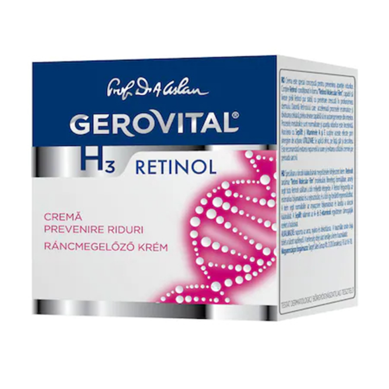 Crema Gerovital H3 Retinol Prevenire Riduri, 50 ml