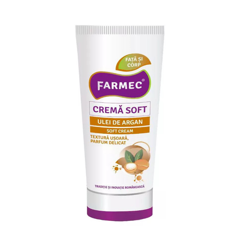  Crema Soft Farmec Nutritiva cu Argan pentru Fata si Corp, 150 ml 
