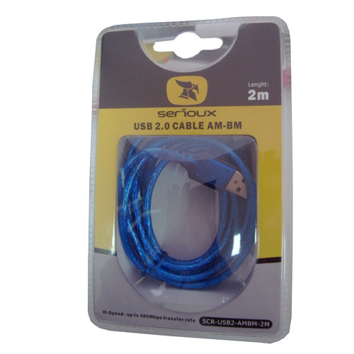 Cablu imprimanta Serioux USB 2.0 AM-BM, 2 m