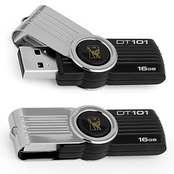  Memorie USB Flash Kingston 16GB DataTraveler 101 Gen 2, Negru 