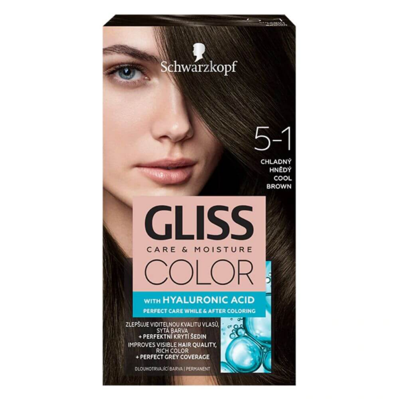 Vopsea Par Permanenta GLISS Color, 5-1, Saten Rece, 143 ml