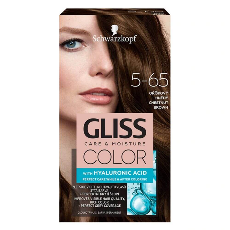  Vopsea Par Permanenta GLISS Color, 5-65, Saten Castaniu, 143 ml 
