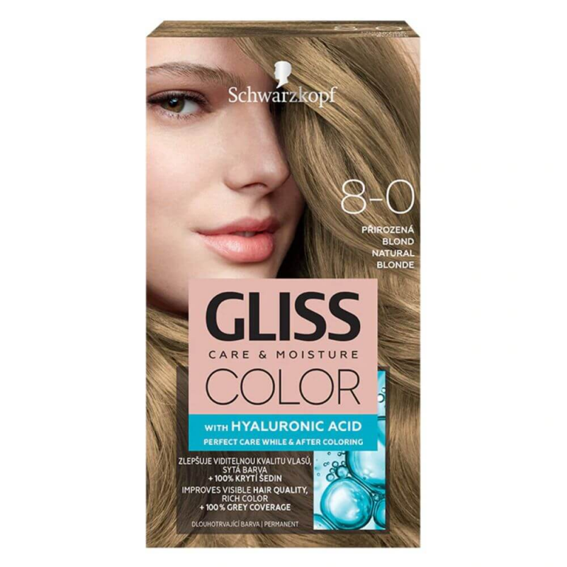  Vopsea Par Permanenta GLISS Color, 8-0, Blond Natural, 143 ml 