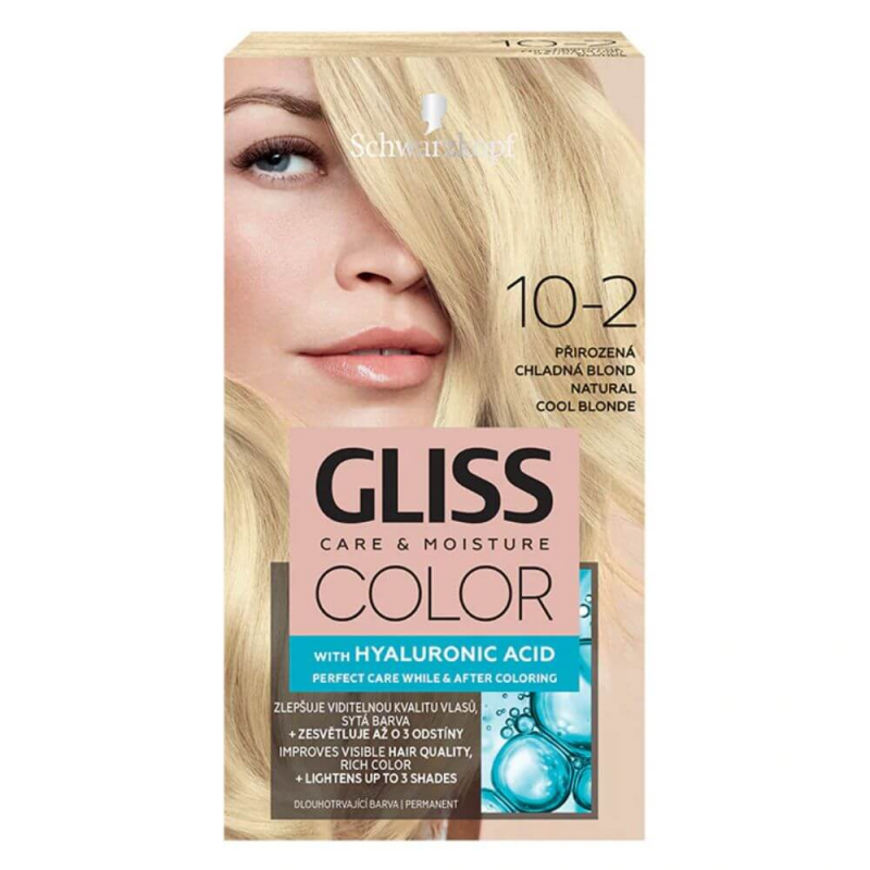  Vopsea Par Permanenta GLISS Color, 10-2, Blond Natural Rece, 143 ml 