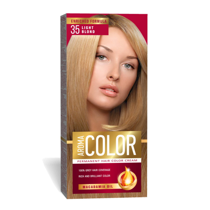  Vopsea Permanenta de Par Aroma Color 35, Blond Deschis, 90 ml 